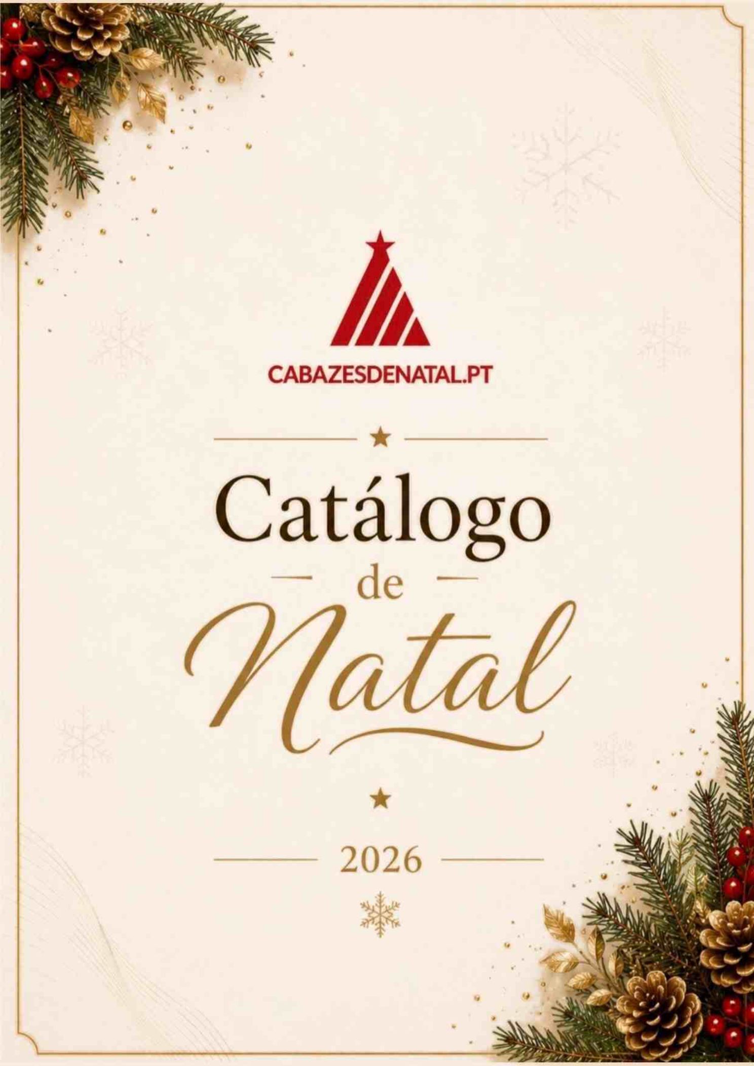 Capa do Catálogo Oficial de Cabazes de Natal 2026 da Sabor Maciço